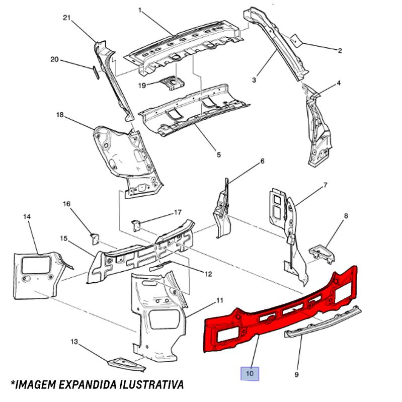 Painel Traseiro Corsa Sedan 1998 99 A 2010 Classic 2011 A 15